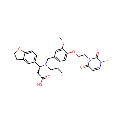 CCCN(Cc1ccc(OCCn2c(=O)ccn(C)c2=O)c(OC)c1)[C@@H](CC(=O)O)c1ccc2c(c1)CCO2 ZINC000225129281