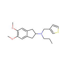 CCCN(Cc1ccsc1)C1Cc2cc(OC)c(OC)cc2C1 ZINC000013471414