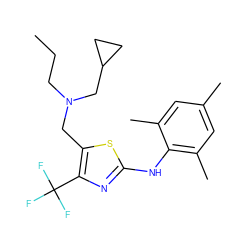 CCCN(Cc1sc(Nc2c(C)cc(C)cc2C)nc1C(F)(F)F)CC1CC1 ZINC000013587343