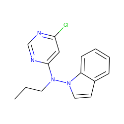 CCCN(c1cc(Cl)ncn1)n1ccc2ccccc21 ZINC000013745972