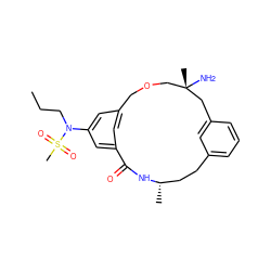 CCCN(c1cc2cc(c1)C(=O)N[C@@H](C)CCc1cccc(c1)C[C@@](C)(N)COC2)S(C)(=O)=O ZINC000028949993