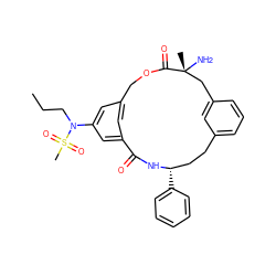 CCCN(c1cc2cc(c1)C(=O)N[C@@H](c1ccccc1)CCc1cccc(c1)C[C@@](C)(N)C(=O)OC2)S(C)(=O)=O ZINC000028949955