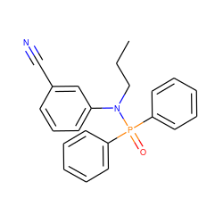 CCCN(c1cccc(C#N)c1)P(=O)(c1ccccc1)c1ccccc1 ZINC000095596158