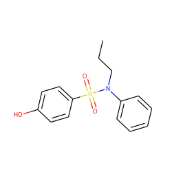 CCCN(c1ccccc1)S(=O)(=O)c1ccc(O)cc1 ZINC000028569603