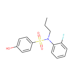 CCCN(c1ccccc1F)S(=O)(=O)c1ccc(O)cc1 ZINC000028570104