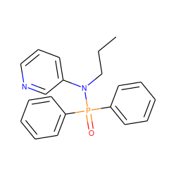 CCCN(c1cccnc1)P(=O)(c1ccccc1)c1ccccc1 ZINC000095598209