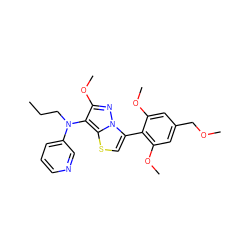 CCCN(c1cccnc1)c1c(OC)nn2c(-c3c(OC)cc(COC)cc3OC)csc12 ZINC000096172622