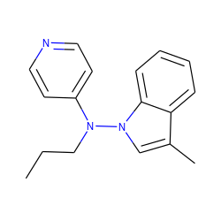 CCCN(c1ccncc1)n1cc(C)c2ccccc21 ZINC000013745956