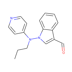 CCCN(c1ccncc1)n1cc(C=O)c2ccccc21 ZINC000013745958