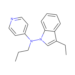 CCCN(c1ccncc1)n1cc(CC)c2ccccc21 ZINC000013745964