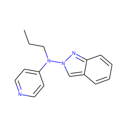 CCCN(c1ccncc1)n1cc2ccccc2n1 ZINC000000010543