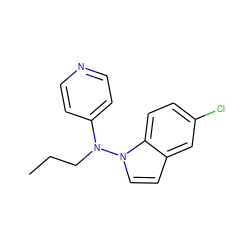 CCCN(c1ccncc1)n1ccc2cc(Cl)ccc21 ZINC000013745950