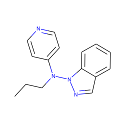 CCCN(c1ccncc1)n1ncc2ccccc21 ZINC000000010544