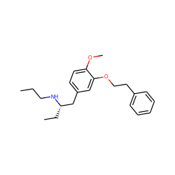 CCCN[C@@H](CC)Cc1ccc(OC)c(OCCc2ccccc2)c1 ZINC000001544092