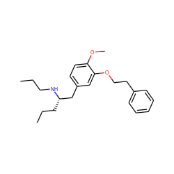 CCCN[C@@H](CCC)Cc1ccc(OC)c(OCCc2ccccc2)c1 ZINC000001544091