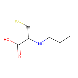 CCCN[C@@H](CS)C(=O)O ZINC000013472437