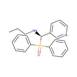 CCCN[C@@H](c1cccnc1)P(=O)(c1ccccc1)c1ccccc1 ZINC000095596668