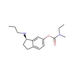 CCCN[C@@H]1CCc2ccc(OC(=O)N(C)CC)cc21 ZINC000013492218