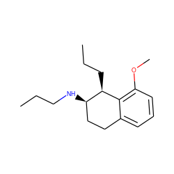 CCCN[C@@H]1CCc2cccc(OC)c2[C@@H]1CCC ZINC000027758637