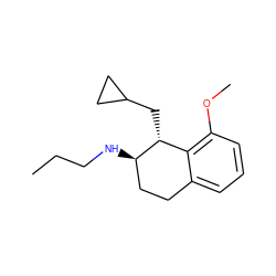 CCCN[C@@H]1CCc2cccc(OC)c2[C@H]1CC1CC1 ZINC000013826024