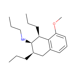 CCCN[C@H]1[C@@H](CCC)c2c(cccc2OC)C[C@H]1CCC ZINC000027736059