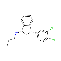 CCCN[C@H]1C[C@@H](c2ccc(Cl)c(Cl)c2)c2ccccc21 ZINC000013835796