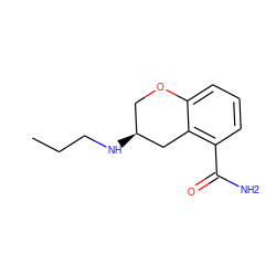 CCCN[C@H]1COc2cccc(C(N)=O)c2C1 ZINC000013809332