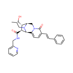 CCCN1[C@@H]2Cn3c(ccc(/C=C/c4ccccc4)c3=O)[C@H]1[C@@H](C(=O)NCc1ccccn1)[C@@H]2CO ZINC000095879404