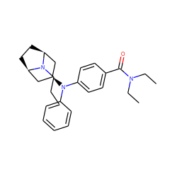 CCCN1[C@H]2CC[C@@H]1C[C@H](N(c1ccccc1)c1ccc(C(=O)N(CC)CC)cc1)C2 ZINC000100760091