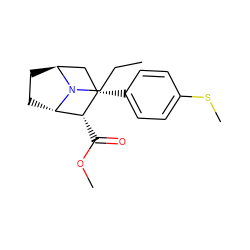 CCCN1[C@H]2CC[C@H]1[C@@H](C(=O)OC)[C@@H](c1ccc(SC)cc1)C2 ZINC000253676178