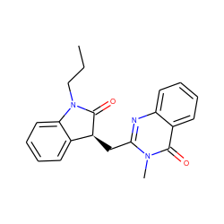 CCCN1C(=O)[C@@H](Cc2nc3ccccc3c(=O)n2C)c2ccccc21 ZINC000000103089