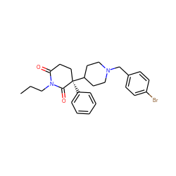 CCCN1C(=O)CC[C@@](c2ccccc2)(C2CCN(Cc3ccc(Br)cc3)CC2)C1=O ZINC000040974616