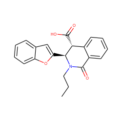 CCCN1C(=O)c2ccccc2[C@@H](C(=O)O)[C@@H]1c1cc2ccccc2o1 ZINC000040936935