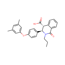 CCCN1C(=O)c2ccccc2[C@@H](C(=O)O)[C@@H]1c1ccc(Oc2cc(C)cc(C)c2)cc1 ZINC000040421189