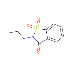 CCCN1C(=O)c2ccccc2S1(=O)=O ZINC000002483444