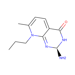 CCCN1C(C)=CC=C2C(=O)N[C@@H](N)N=C21 ZINC000027427514