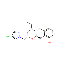 CCCN1C[C@@H](Cn2cc(Cl)cn2)O[C@@H]2Cc3c(O)cccc3C[C@H]21 ZINC000103224207