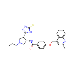 CCCN1C[C@@H](NC(=O)c2ccc(OCc3cc(C)nc4ccccc34)cc2)[C@@H](c2nnc(S)[nH]2)C1 ZINC000028903226