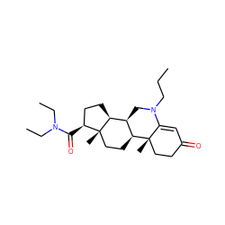 CCCN1C[C@@H]2[C@@H]3CC[C@H](C(=O)N(CC)CC)[C@@]3(C)CC[C@@H]2[C@@]2(C)CCC(=O)C=C12 ZINC000026467270