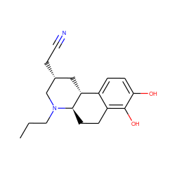 CCCN1C[C@H](CC#N)C[C@@H]2c3ccc(O)c(O)c3CC[C@H]21 ZINC000028019227