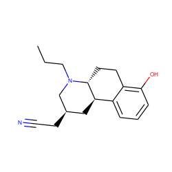 CCCN1C[C@H](CC#N)C[C@@H]2c3cccc(O)c3CC[C@H]21 ZINC000028018964