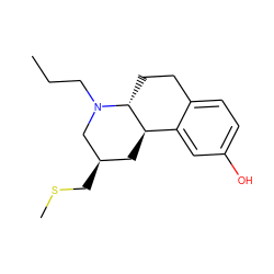 CCCN1C[C@H](CSC)C[C@@H]2c3cc(O)ccc3CC[C@H]21 ZINC000028093771