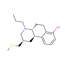 CCCN1C[C@H](CSC)C[C@@H]2c3cccc(O)c3CC[C@H]21 ZINC000028014855