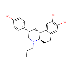 CCCN1C[C@H](c2ccc(O)cc2)C[C@@H]2c3cc(O)c(O)cc3CC[C@H]21 ZINC000095565821