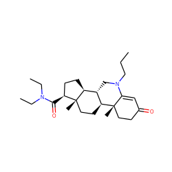 CCCN1C[C@H]2[C@@H]3CC[C@H](C(=O)N(CC)CC)[C@@]3(C)CC[C@@H]2[C@@]2(C)CCC(=O)C=C12 ZINC000013737931