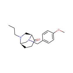 CCCN1C[C@H]2C(=O)CC[C@@H]1CN2Cc1ccc(OC)cc1 ZINC000040892266