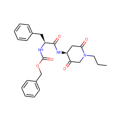 CCCN1CC(=O)[C@@H](NC(=O)[C@H](Cc2ccccc2)NC(=O)OCc2ccccc2)CC1=O ZINC000013819364