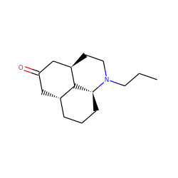 CCCN1CC[C@@H]2CC(=O)C[C@H]3CCC[C@H]1[C@H]32 ZINC001772641624