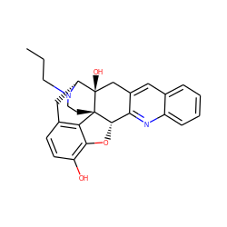 CCCN1CC[C@]23c4c5ccc(O)c4O[C@H]2c2nc4ccccc4cc2C[C@@]3(O)[C@H]1C5 ZINC000473081277