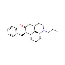 CCCN1CC[C@H]2CC(=O)[C@H](Cc3ccccc3)[C@H]3CCC[C@@H]1[C@H]23 ZINC001772589017